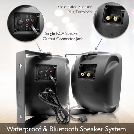 Pyle Indoor/Outdoor Bluetooth Speaker, PDWR64BTB PDWR64BTB